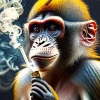 Aesthetic Smoke Monkey Art 5D Diamond Painting
