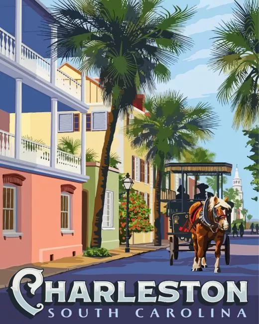 charleston south carolina poster Diamond Paints Charleston South Carolina Poster 5D Diamond Painting