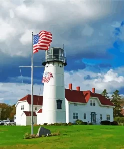 Chatham Lighthouse 5D Diamond Painting