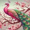 Cherry Blossom Peacock 5D Diamond Painting