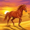 Chestnut Arabian Horse In Desert 5D Diamond Painting