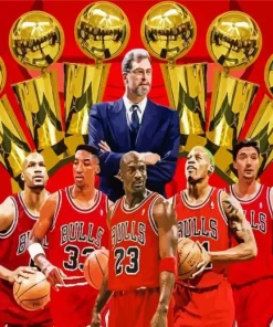 Chicago Bulls Players 1996 5D Diamond Painting