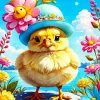 Chick Wearing A Hat 5D Diamond Painting