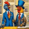 Chickens Wearing A Suit 5D Diamond Painting