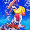 Chinese Girl With Umbrella Art 5D Diamond Painting