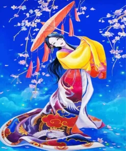 Chinese Girl With Umbrella Art 5D Diamond Painting