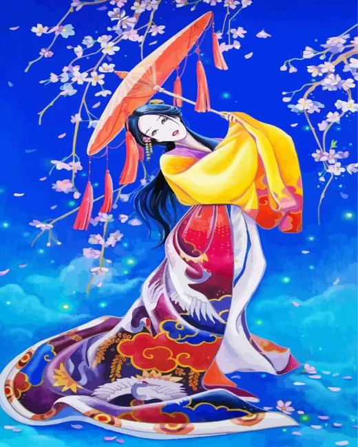 chinese girl with umbrella art Diamond Dotz Chinese Girl With Umbrella Art 5D Diamond Painting