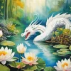 Chinese White Dragon In Swamp 5D Diamond Painting