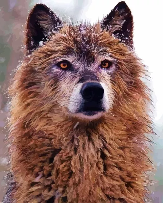 chocolate brown wolf Diamond Paintings Chocolate Brown Wolf 5D Diamond Painting