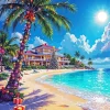 Christmas At The Beach 5D Diamond Painting