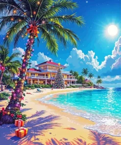 Christmas At The Beach 5D Diamond Painting