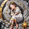 Cool Sleeping Girl Anime 5D Diamond Painting