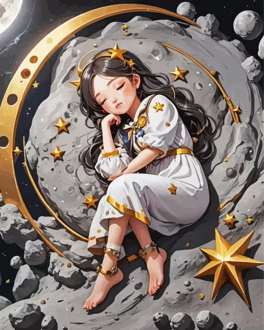 cool sleeping girl anime Diamond Paintings Cool Sleeping Girl Anime 5D Diamond Painting