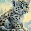 Cool Snow Leopard Art 5D Diamond Painting