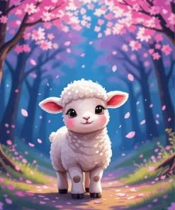 Cute Small Lamb 5D Diamond Painting