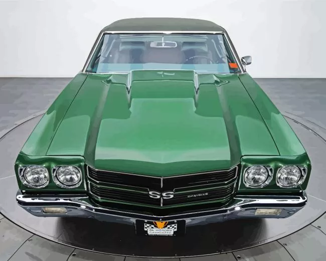 green chevelle Diamond By Numbers Green Chevelle 5D Diamond Painting