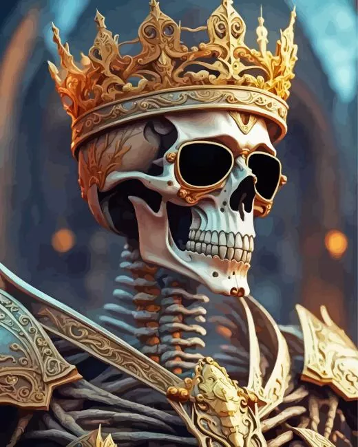 skeleton sunglasses art Diamond Paintings Skeleton Sunglasses Art 5D Diamond Painting